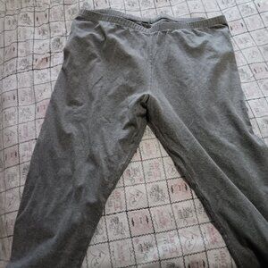 Gray knit capris